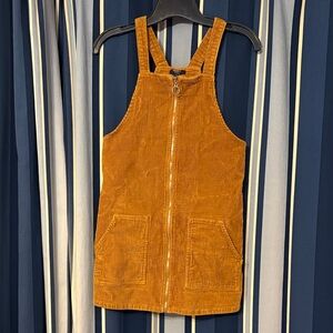 FOREVER 21 Girls zip jumper, brown corduroy, size 13/14